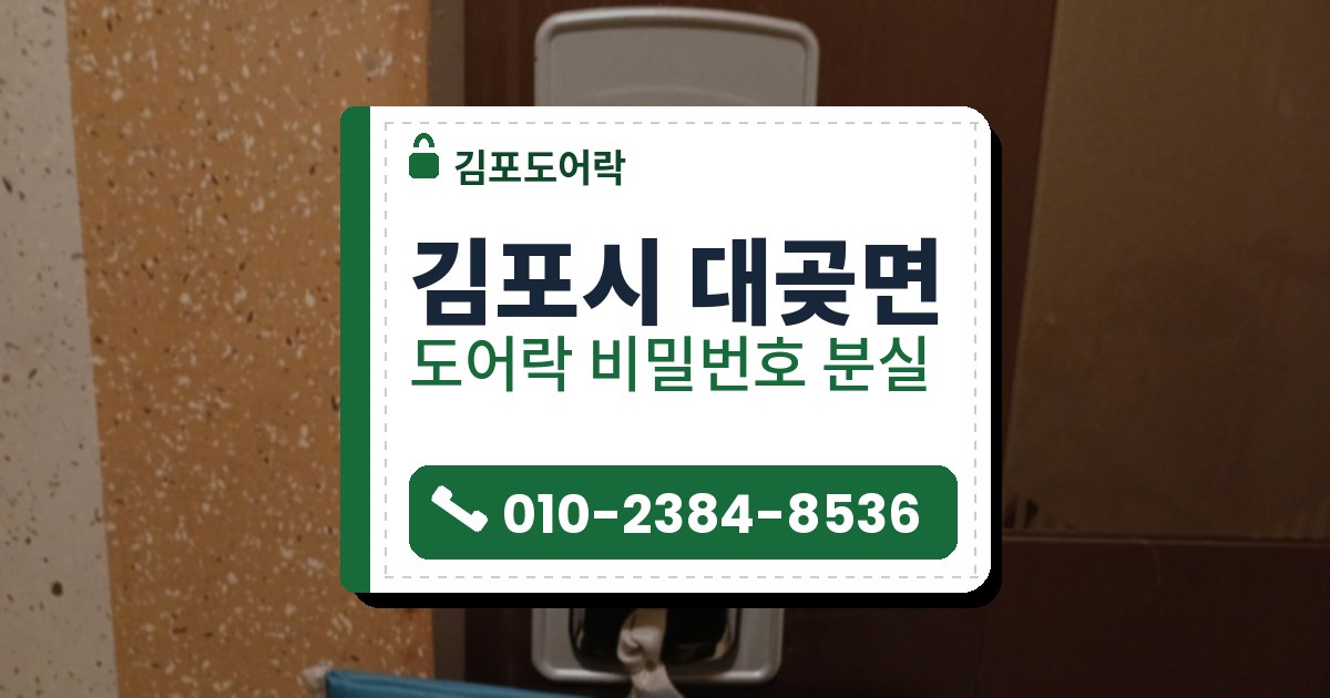 김포시 대곶면 도어락 비밀번호 분실 — 김포도어락 안내 그림